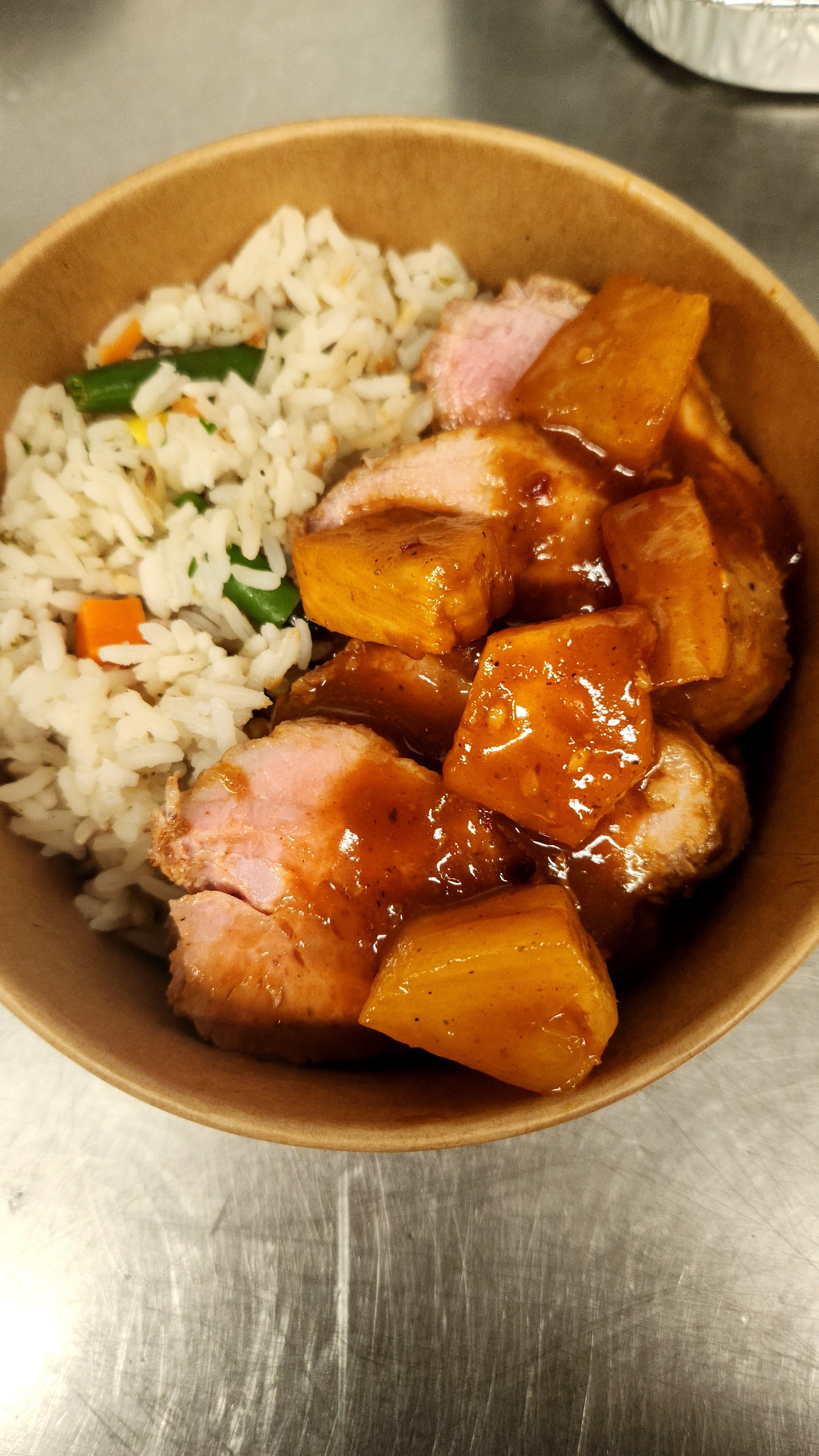 Pineapple BBQ pork tenderloin
